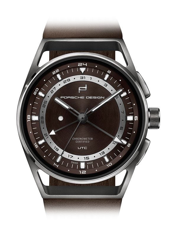 PORSCHE DESIGN 1919 Globetimer UTC Titanium & Brown 4046901980184