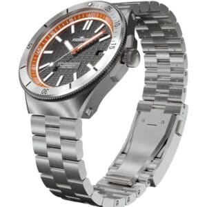 FORTIS Marinemaster M-44 Amber Orange auf Block Bracelet F.812.0014