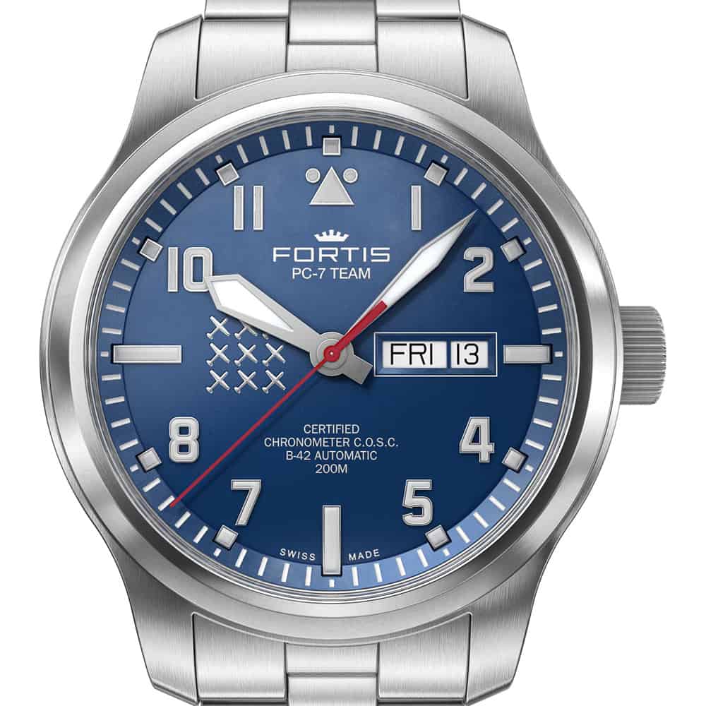2 FORTIS Aeromaster Day-Date 655.10.55 PC-7 Team Limited Edition